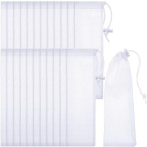 Lint Traps Catcher for Washing Machine Nylon Mesh Lint Traps for Home Laundry Washing Machine Drain Systems Discharge Hoses Filter, 9.4 x 3.1 Inch (24 Pieces)