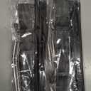 Pants Hangers Space Saving - 2 Pack Closet Organizer and Storage Jean Hangers, Stainless Steel Anti-Slip Clothes Hanger Scarf Holder for Pants Jeans Leggings Trousers Pant Rack, Black