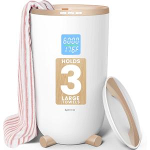 Keenray Large Towel Warmer Bucket, Luxury Towel Warmer for Bathroom, LCD Sreen for Time and Temperature, Delay Time Up to 24 Hours, Fits 3 Large Towels, Blankets, Bathrobes, PJ's, Gift for Him & Her