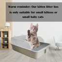 kathson Open Cat Litter Box with High Side,Anti-Splashing Cats Litter Pan,Kitten Toilet with Litter Sifting Scoop,Semi-Enclosed Removable Kittens Litter for Boxes Easy to Clean No Odor-Grey
