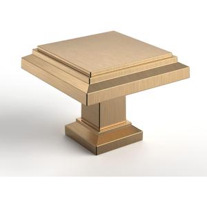 Amerdeco 10 Pack 1.3 Inch Champagne Bronze Cabinet Knobs Single Hole Cabinet Handles Dresser Knobs Drawer Knobs and Pulls for Bathroom Cabinets ZH0001