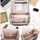 Marscamd Rolling Teacher Bag with 15.6" Laptop Compartment, Wheeled Work Briefcase Tote with Detachable Trolley for Women, Black
