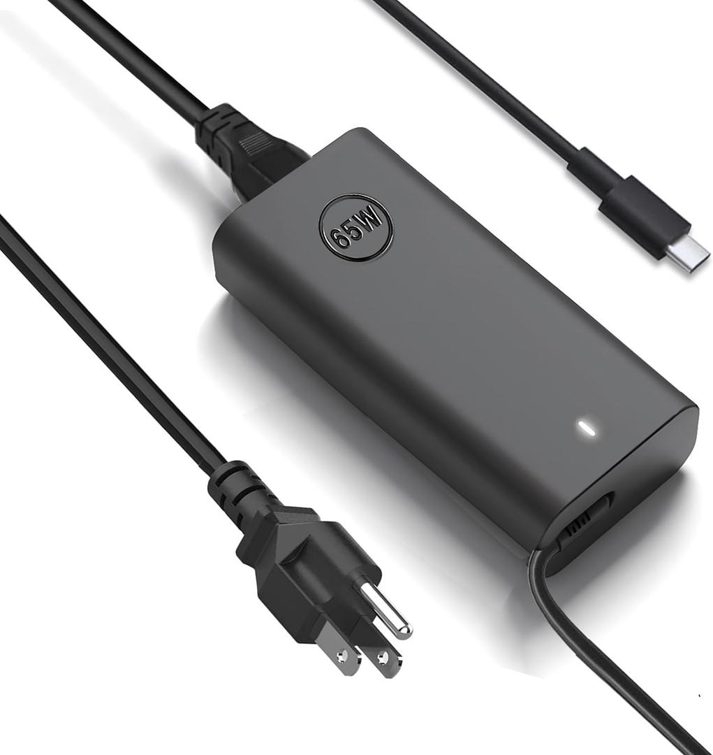 New 65W USB C Laptop Charger for Dell Laptop Charger USB C for Dell Latitude 5420 5430 5440 5520 5540 7430 7420 7440 9440 2in1,XPS 13 9360,Chromebook 3100 Type C Dell AC Adapter Power Cord