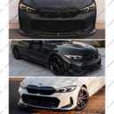 Front Lip Compatible with 2023-2025 BMW G20 LCI 3-Series 330i 330e M340i (M-Sport Only), Performance Bumper Air Dam Lower Chin Splitter Protection Body Kit (Carbon Fiber Pattern)