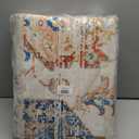 Machine Washable Rug 8'x10' Area Rugs with Non-Slip Vintage Rug for Living Room Low Pile Floral Distressed Printed Rug Stain Resistant Carpet for Home Decor Bedroom Dining Room Office,Green