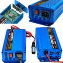 24V Battery Charger Automatic smart Charger 5A trickle Charger and I/O Switch 3 pin XLR Connector for Charging AGM Gel Lead-Acid Batteries for Cars wheelchairs Boats