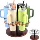 Water Bottle Organizer for Cabinet for Stanley 40 oz Rotatable Tumbler 0rganizer with 6 SlotsVertical Bottle Holder for Home Countertop for Stanley & Others' Large Tumbler Organization