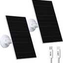 7W Solar Panel Compatible with Eufycam, USB-C Solar Charger for 5V Battery Cameras, IP66 Waterproof, 360 Adjustable Mount, 9.8ft Charging Cable, 2 Pack