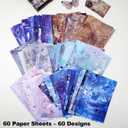 60 Sheets Fantasy Scrapbook Paper – Dreamlike Aesthetic Journal Ephemera with Ocean, Castle, Fairy Designs for Collage, Junk Journal, DIY Crafting, Decorative Paper with Vintage Envelope