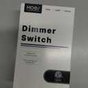 MOES Digital Dimmer Light Switch, 3 Way & Single Pole Dimmable Switches for LED,CFL,Incandescent,Halogen, 600Watt Max, No Neutral Wire Required, ON/Off Switch with Dimming Buttons (1 Pack, White)