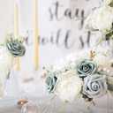 Ling's moment Flowers 16pcs Ivory Blooming Peonies Artificial Flowers with Stem, Artificial Peony Flowers for DIY Wedding Decorations Centerpieces Bouquets Boutonnieres