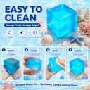 4 x Squishy Stress Cube for Adults, Sugar Squishy Slow Rising Squeeze Toys Nice Fidget Cube Sensory for Anxiety Stress Relief High Density Ice Squeeze Ball Cubes