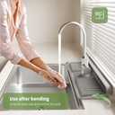 Faucet Mat for Kitchen Sink, 2025 New Silicone Sink Splash Guard, 7Slope Fast Self-draining, Fast Drying Tidy Faucet Mat Splash Guard