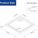 Shower pan,Goodyo 32 in x 32 in Corner Drain Shower Base in White