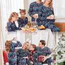 Ekouaer Family Christmas Pajamas Matching Sets Long Sleeve Holiday Pjs Sleepwear 2 Piece Lounge Sets S-XXL (Blue, S)