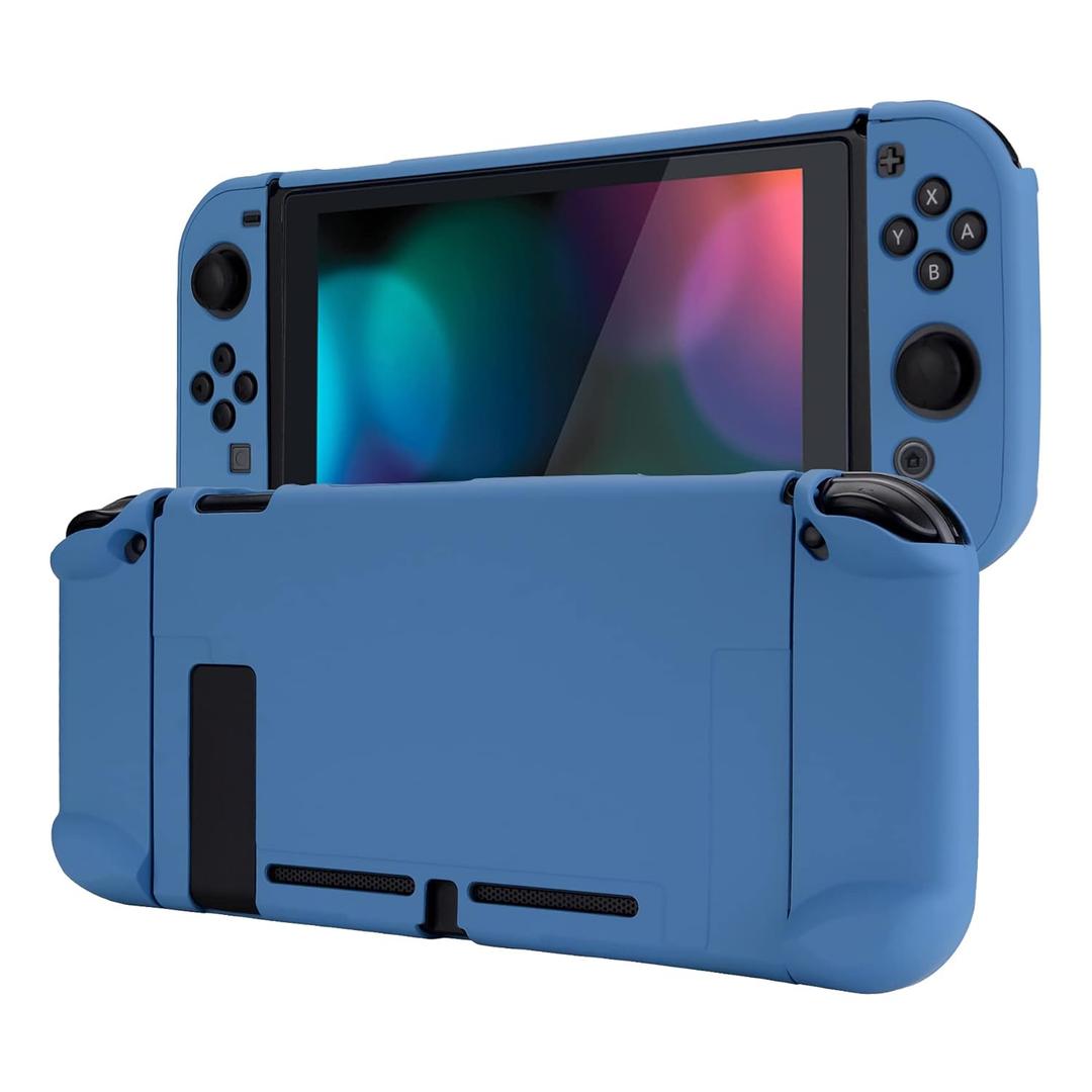 eXtremeRate PlayVital Cover for Nintendo Switch, Protective Case Protector for Switch - Shock-Absorbent Anti-Scratch Dockable Easy to Install Durable Hard Shell, Airforce Blue (NOT for Switch 2)