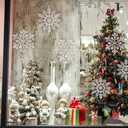 6pcs Large White Snowflakes Ornaments 12 Big Plastic Glitter Snowflake for Winter Indoor Outdoor Christmas Tree Window Room Decorations Giant Craft Snowflakes