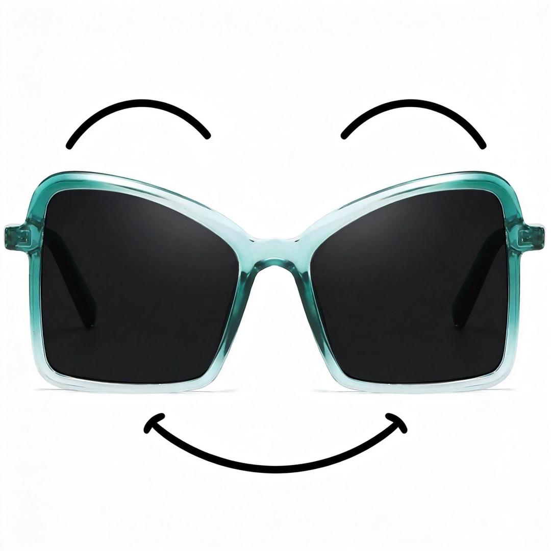 Chicid Oversized Cat Eye Sunglasses Womens Trendy Square Cateye Sun Glasses UV400 Protection