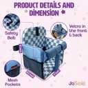 Shopping Cart Seat Cover for Baby, High Chair & Grocery Seat Protector, Padded Chair Covers for Restaurant Seats, Unisex Machine Washable Grocery Cart Liner & Swing Insert Blue Checkered