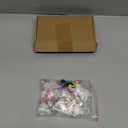 FEPITO 12 Pcs Winter Resin Penguin Polar Bear Snowflakes Miniature Figurine Mini Christmas Figures for DIY Garden Home Decor Christmas Ornaments