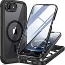 Miracase for iPhone 17e Case & iPhone 16e Case, Full-Body Phone with Built-in Glass Screen Protector, [Magnetic with MagSafe] Military Drop Proof 17 E/ 16 E Cover Bumper 6.1 inch, Black