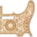 8 Hole Tele Style Pickguard TL Guitar Pick Guard Scratch Plate TL Guitar Pickguard With Volume Controller Panel Set, Maple Wood Plate Protector Tele Pickguard Telecaster Pickguard Replacement