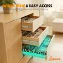 2 Pairs Full Extension Drawer Slides, 14 Inch Heavy Duty Drawer Runners, Side Mount Dresser Cabinet Rails, 1.77 Inch Width Slides for Kitchen Cabinet, 100LB(45kg) Capacity, Anti-Rust & Long-Lasting