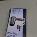 Conair Travel Hair Dryer with Dual Voltage, 1875W Compact Blow Dryer with Folding Handle, Gray