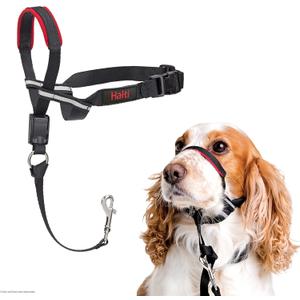 Halti Optifit Headcollar - Stop Your Dog Pulling on the Leash. Adjustable, Reflective and Lightweight, with Padded Nose Band. Dog Training Anti-Pull Collar for Medium Dogs (Size Medium)