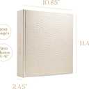 Premium Scrapbook Album for Family, Friends, Graduation, Baby Shower and Wedding Photos | 100 Pages for Multiple Sizes, 4x6, 5x7, 6x8, 8x10 | Cream Beige Acid Free Picture Album | Coffee Table Book