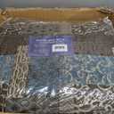 Loom and Mill 9-Piece Jacquard Comforter Set King, Vintage Traditional Patchwork Comforter King Sets, Ultra Soft Bedding with Euro Shams, Bedskirt, Filled Decorative Pillow for Bedroom (Blue, King)