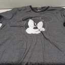 Disney Mad Mickey Mouse Distressed Ringer Design T-Shirt Adult Men's Tee (Premium Charcoal Heather/ Black, 3X-Large)