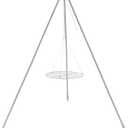 Coleman Tripod Campfire Grill & Lantern Hanger, Grill Grate with Adjustable Height for Cooking Over Fire, Steel Firepit Cooking Rack