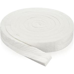 Qilery 2" x 1" x 200'' Fireproof Insert Insulation for Fireplace, Strip Fiber Blanket Rated to 2200f High Temperature Resistance Gasket for Wood Stove Pellet Stove Boiler Kiln Forge Fireplace, DIY