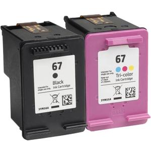 Weizhiya for HP 67 Ink Cartridges Standard 3YM56A 3YM55A
