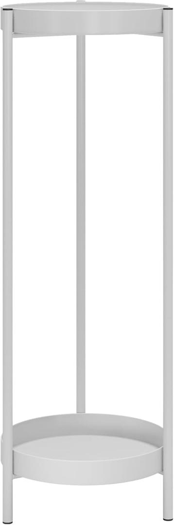 Plant Stand Plant pots Indoor Stands  Metal Flower Pots Stand Plant Shelf for Multiple Plants,2 Tier Removable Display Plant Table Gardeing Gifts for Living Room Outdoor Garden Balcony Dcor White
