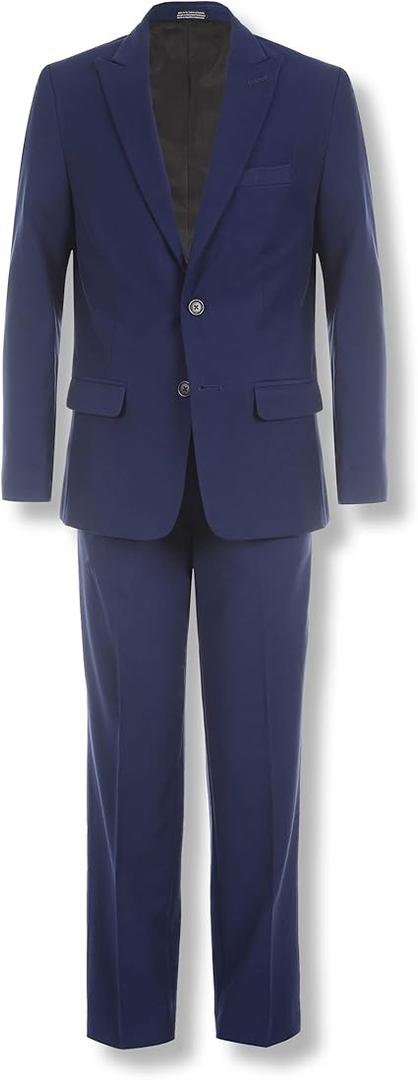 Calvin Klein Boys' Formal Suit Set, Includes Single Breasted Jacket, Infinity Blue, Size 14