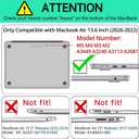 AKIT Compatible with MacBook Air 13 inch Case M5 2026-2022 M4 M3 M2 A3449 A3240 A3113 A2681, Pattern Hard Shell Laptop Case+Screen Protector+Keyboard Cover for MacBook Air 13.6 inch, Blue Stamp