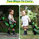 Liberry Toddler Golf Set for Ages 2 3 4 Boys Girls, Kids Golf Cart with Putting Mat & Cornhole Board, Outdoor Indoor Sports Toys Birthday Gifts, Black