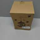 Metal Bird Feeder for Outdoors Hanging,3.0LB Seed Feeder,Easy to Fill & Clean,360 Feeding,Chew Proof Weatherproof Roof for Gardens and Wild Birds,Green