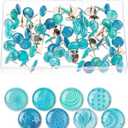 Mr. Pen- Decorative Push Pins, 80 pcs, 8 Unique Designs(Ocean Swirl), Cute Push Pins for Bulletin Board, Cute Thumb Tacks for Cork Board