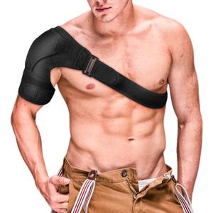 Shoulder Brace for Men and Women Recovery, Adjustable Shoulder Support for Rotator Cuff, AC Joint Pain Relief, Arm Sling for Injury, Perfect Fit Arm Compression Sleeve (One Size Regular)