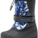 DREAM PAIRS Boys & Girls Mid Calf Water-Resistant Winter Snow Boots for Toddler/ Little/ Big Kid, Size 5 Big Kid, Navy, KAMICK