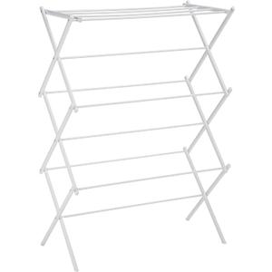 Amazon Basics Foldable Portable Clothes Drying Rack for Indoor Air Drying, Collapsible Design, 14.5" D x 29.5" W x 41.8" H, White