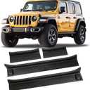 4PCS for Jeep Gladiator Door Sill Guards Kit for 2018-2025 Jeep Wrangler Accessories Door Entry Guard Protector for 2020-2024 Jeep Gladiator JT Accessories Car Door Sill Protector for Jeep Wrangler JL