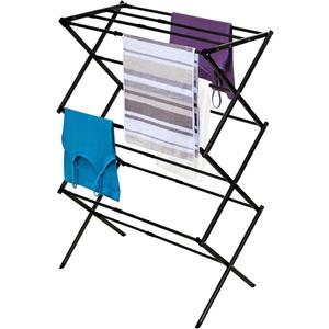 KINGRACK 3 Tier Foldable Clothesline Expandable Laundry Organizer Small Clothesline Foldable Towel Rack