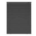 Slats Aluminum Venetian Blinds,  57" Cordless Rooming Darkening Shades for Indoor Windows, Waterproof Horizontal Window Mini Blind Easy to Install(Black)