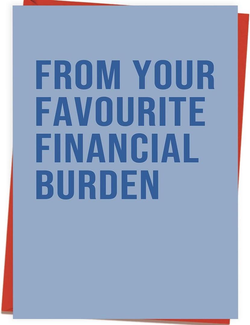 3 x Asmallgf Funny Fathers Day Card, Fathers Day Gift from Daughter Son, Fathers Day Gift for Dad, (From Your Favorite Financial Burden)