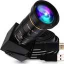 ELP 4K USB HDMI USB Camera Manual Zoom Webcam Variable Focus PC Camera Mini Close-up Camera for Computer H.264 Telescope USB Security Camera 8mp IMX415 Industrial CCTV Camera (5-50mm 10X Zoom Lens)