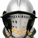 Medieval Warrior Real 20G 16th Century Burgonet Helmet Falling Buffe Visor
